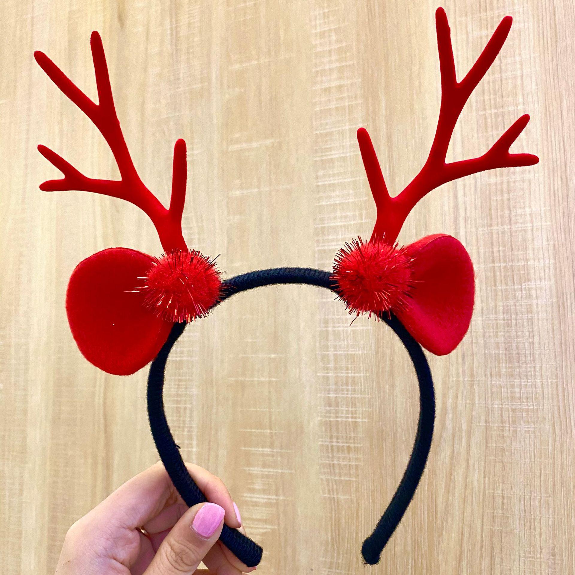 

Stylish Mori Girl Antler Christmas Headband in Transparent Girly Design