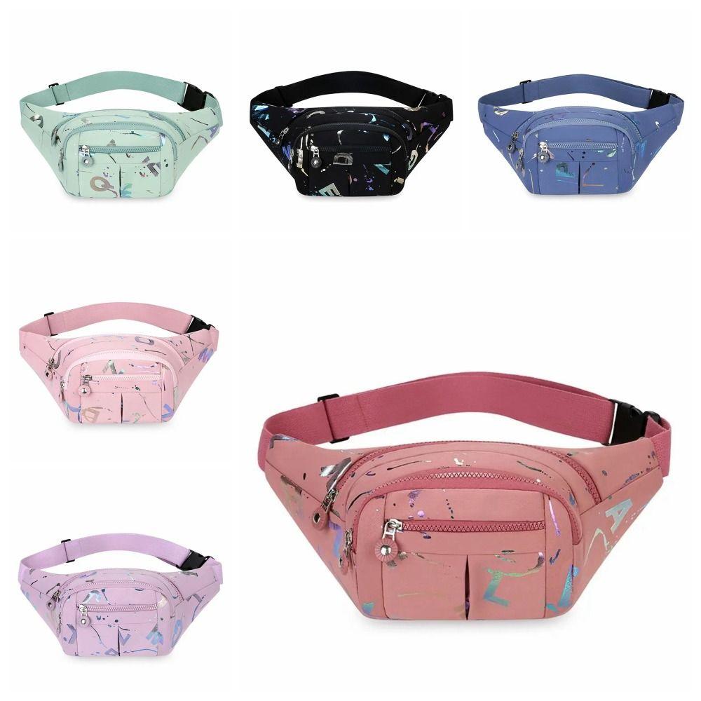 

Stamping Letters Sports Fanny Pack Waterproof Running Sports Belt Bag Fitness