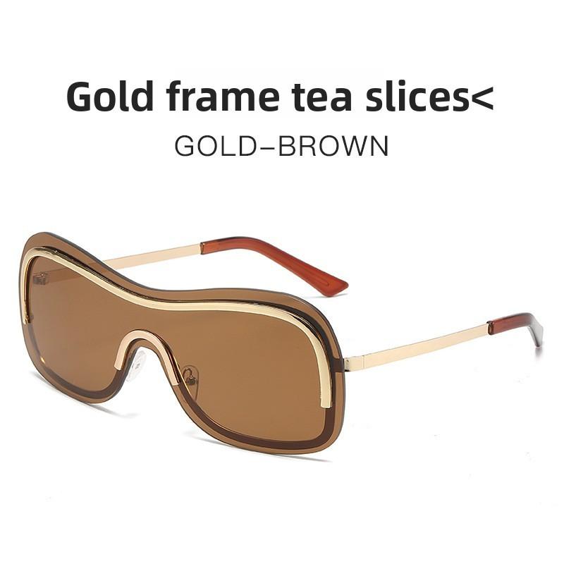 Y2k Frameless Metallic Sunglasses With Colorful Silver Lenses For Outdoor Activities And Fashion