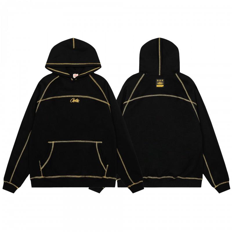 CORTEIZ Streetwear Hoodie Mens Loose Fit Casual Pullover Letter Print Sweatshirt