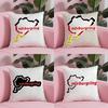 Nurburgring Sport Car Pillow Case Anti-dustmite Invisible zipper Sofa Bed