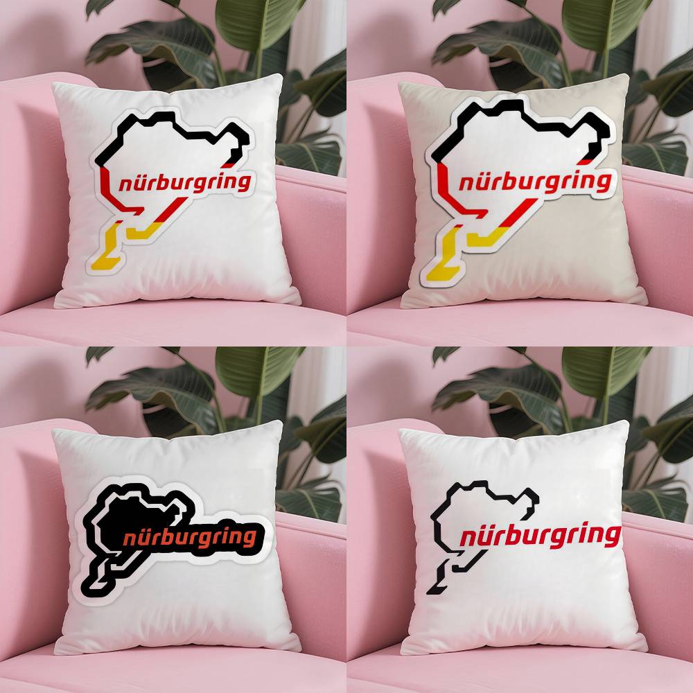 Nurburgring Sport Car Pillow Case Anti-dustmite Invisible zipper Sofa Bed