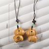Creative Sandalwood Zodiac Horse Keychain Pendant Mobile Phone Hanging Decor Cute Wooden Artifacts Small Ornament Couple Gifts