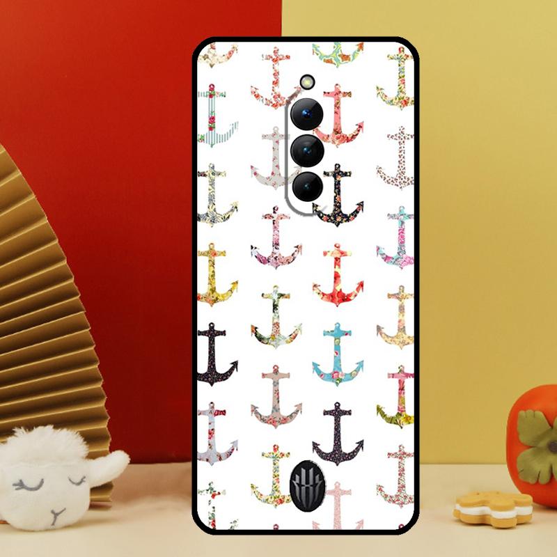 Stripes Anchor Boat Ship Case For Nubia Red Magic 10 9 8 Pro Plus 6 7 6S 7S Pro 5G 6R RedMagic 8S 9S Pro Plus Cover