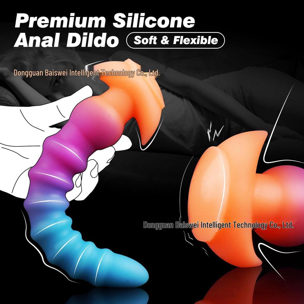 Luminous Silicone Spiral Anal Plug - Super Long Outdoor Wear Expander Dildo SM Toy