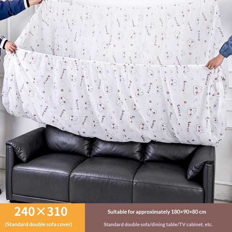 Disposable Stretch Plastic Dust Covers Elastic Dustproof Film for Sofa Bed Home Furniture Full Protection
