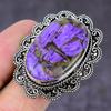 Copper Charoite Gemstone Handmade 925 Sterling Silver Jewelry Ring Size 7.5 r5q56