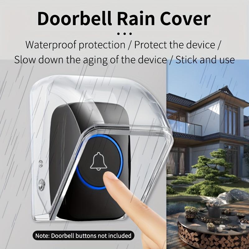 1 Stück Transparente Wetterfeste Türklingelabdeckung - Teleskopierbares Faltbares Design für Einfache Installation | Regen- & Spritzwasserschutz | Universelle Passform