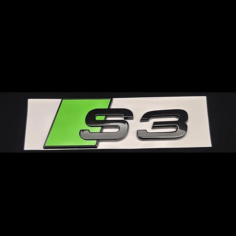 Adesivo Emblema S3 Cromado ABS Verde Amarelo Roxo Azul Preto 3D para Porta-malas Traseiro de Carro Acessórios S3