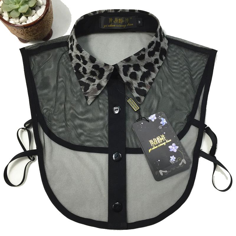 Leopard Print Faux Collar Fake Collar Women Detachable Collars Lapel Blouse Ladies Adjust Clothes Accessories Kraagje Nep Dames