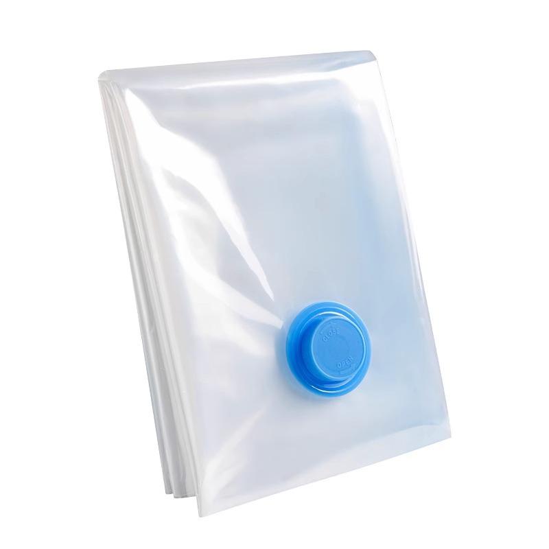 Blue Transparent Vacuum Compression Storage Bag for Jackets & Quilts