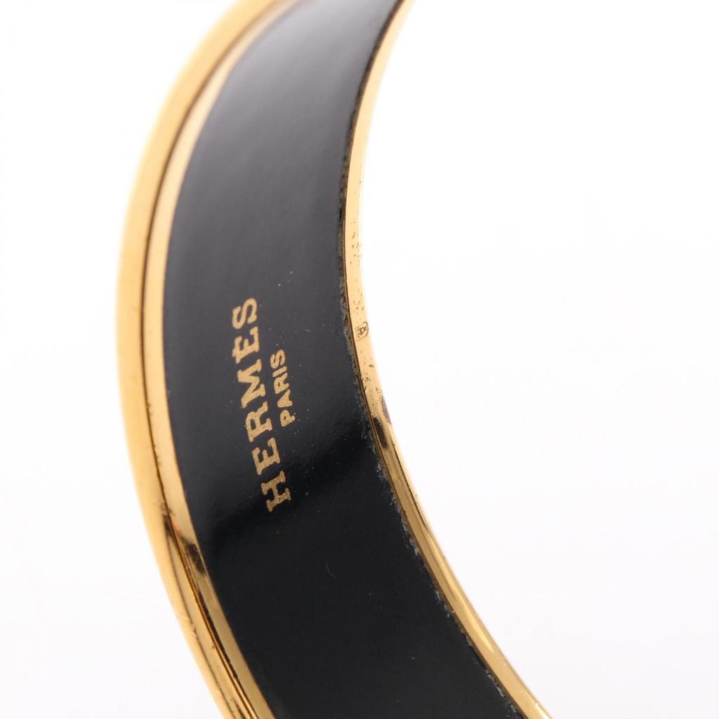 Used HERMES EmailleGM Bangle Gold Plated Cloisonne Gold Multicolor Gold Used Women