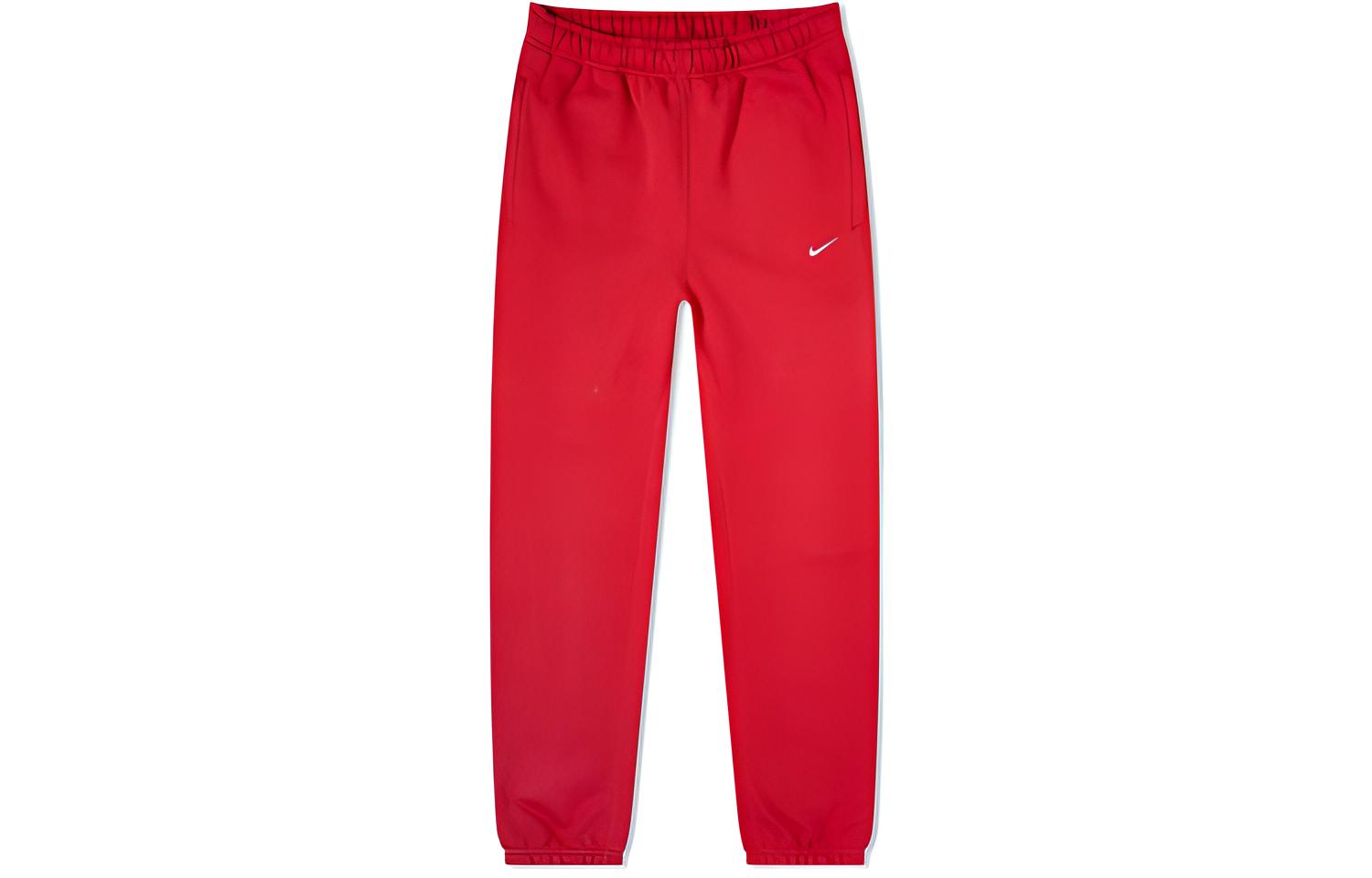 Nike Lab Логотип Винтажные Классические Флисовая Подкладка Эластичные Манжеты Вязаные Спортивные Штаны Мужские Красные CD6394-687 M