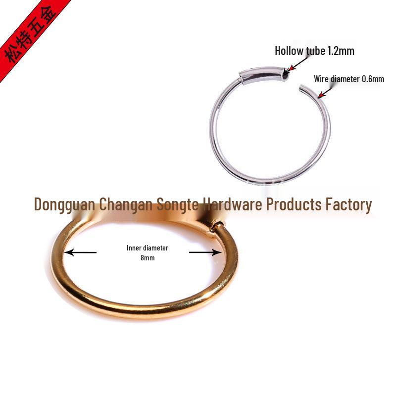 Round Stainless Steel Fake Septum Nose Ring - European & American Style Body Jewelry