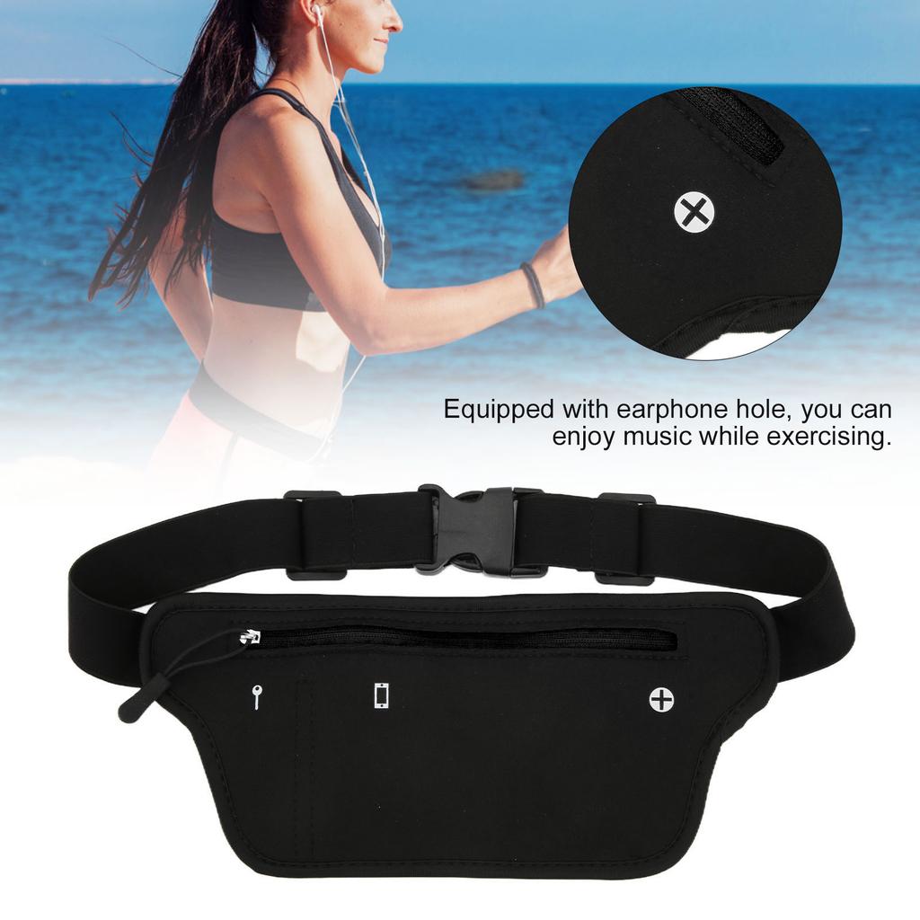 Waist Pack Neoprene Running Waist Bag with Elastic Waistband for Men Women