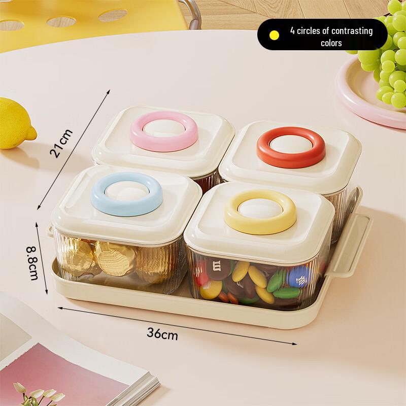 

Ru Han 4-Piece Color Block Stainless Steel Storage Tray Set