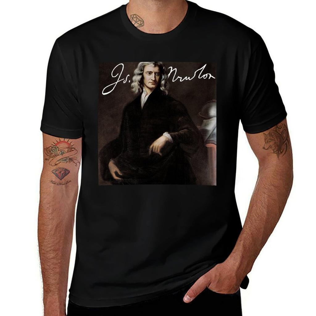 Sir Isaac Newton - Der klügste Mann, der je lebte T-Shirt Herren T-Shirt Luxus Anime T-Shirts Oversize T-Shirts mit Druck T-Shirt