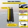 3 Channel Rubber Cable Protector Ramp 1.2 X 1.2 Inch Channel Heavy Duty Cable Wire Cord Cover Ramp Speed Bump Driveway Hose Cable Ramp Protector