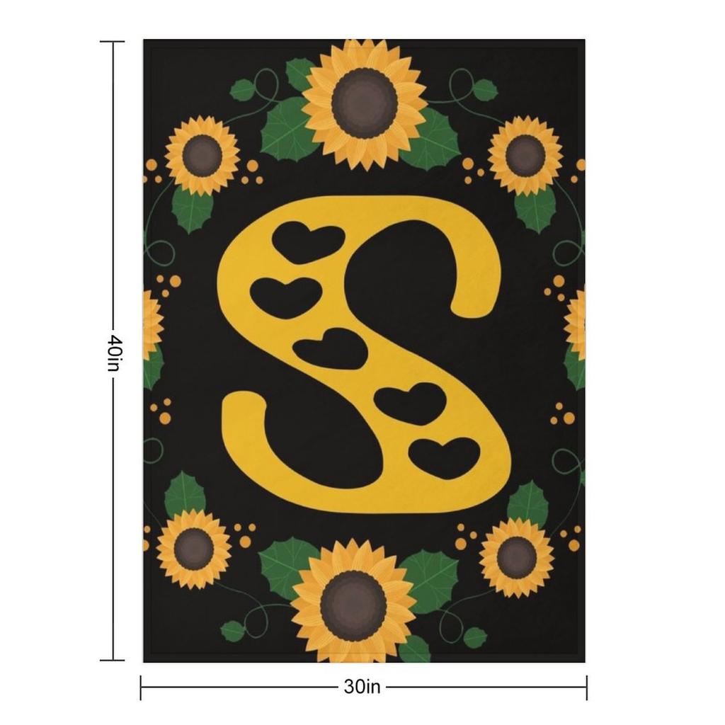 Monogrammbuchstabe S Überwurfdecke Strandbettplaid Weiche Betten für Sofa Decken