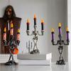 Halloween Skull/ Lamp Bar Shopping Mall Layout Props Candlestick Ornaments Candle Lamp Window Ornaments Luminous Night Light