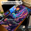 Astronaut Space Theme Personalized Mouse Pad Custom Name Text Non Slip Desk Pad For Laptop Office Desktop