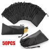 50pcs Ultra Fine Microfiber Sunglasses Pouch Dustproof Eyewear Bags with Drawstring Lightweight Durable Travel Storage Pouch