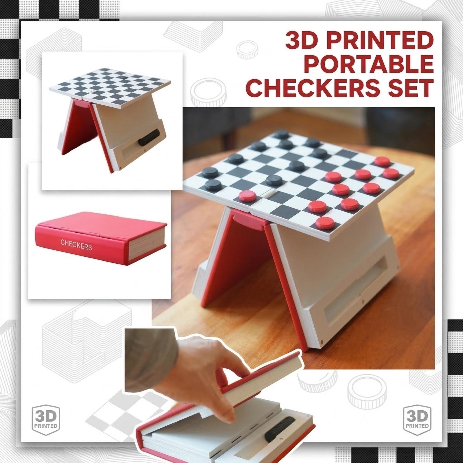 3D Printed - Foldable Portable Travel Board Game One Size