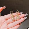 Fashion ins cold wind simple light luxury high-end ear buckle temperament geometric earrings women's small and versatile tide earrings