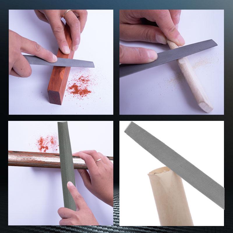 19-Piece Metal Steel File Set: Includes Flat, Triangular, and Semicircular Files for Grinding Iron