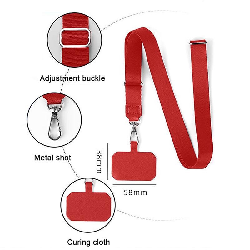 Adjustable Crossbody Cell Phone Strap Anti-Lost Lanyard Necklace Cord With Universal Gasket For All Mobile Phone Case Pendant