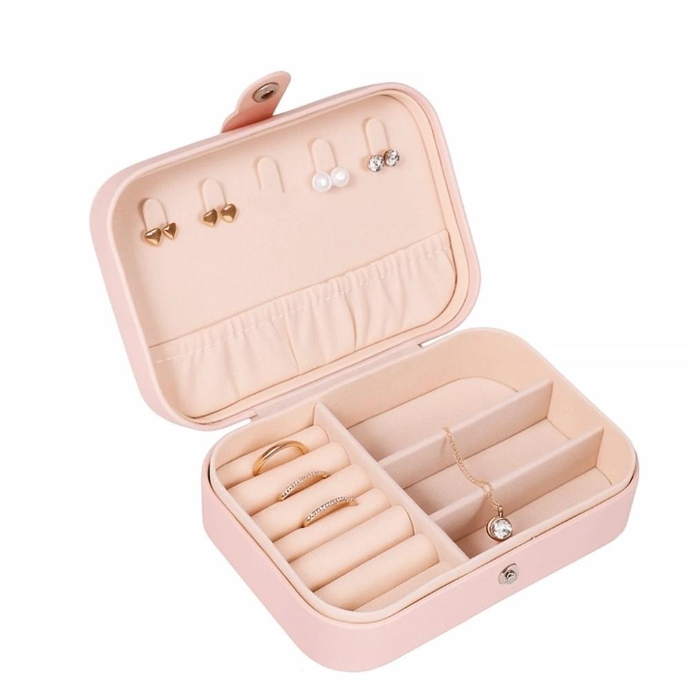 Square Necklace Ring Case Vintage Earring Organizer Lightweight Jewelry Storage Box  Girls