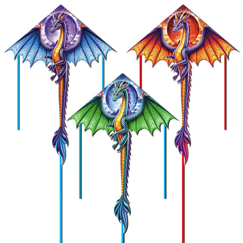 Pterosaur Polyester Kite With Glass Fiber Frame For Kids Adults Outdoor Flying Fun