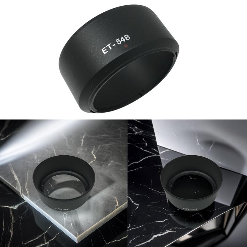 Lens Hood Sunshade ET-54B ET54B for EF-M 55-200mm STM EOS-M3-M10 Cameras Sun Blocker Reduce Reflections- 52mm