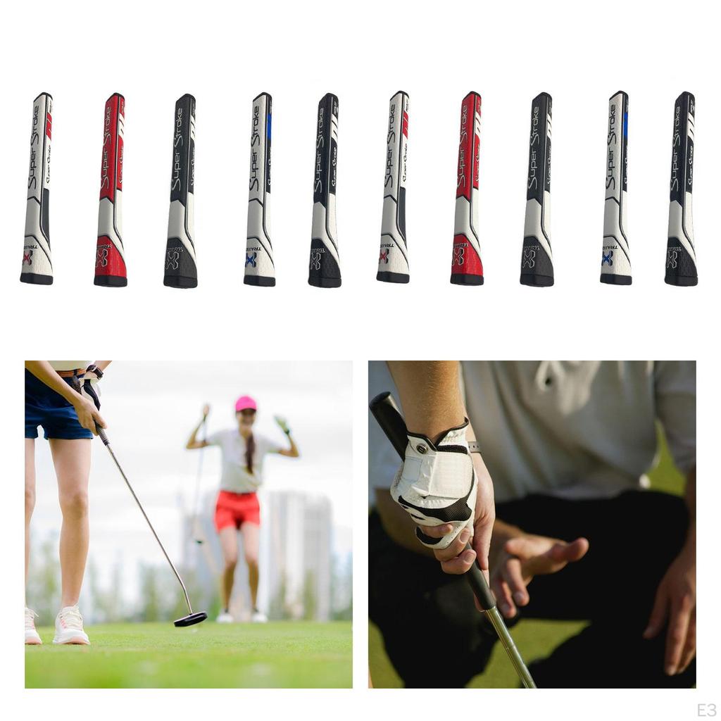 Impugnatura per Putter da Golf Overgrip Antiscivolo Texture Superficiale Avanzata Parti del Bastone Bianco Rosso 27x2.8cm
