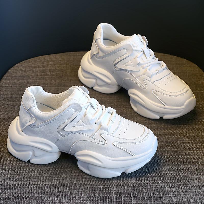 thick-soled women's tide spring new muffin shoes women's height-increasing sports little white shoes women