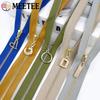 3Pc Meetee 15-70cm 3# Metal Zippers Auto Lock Zip for Clothes Purse Pocket Zipper Closures Repair Kit DIY Bag Sewing Accessories