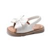 Girls' Shoes 2025 Summer New Bow Girls' Sandals Fashion Princess Shoe Comfortable Children's Shoe Allmatch Flat Student Shoes