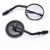 M8 M10 Schwarze Motorradspiegel, 2 Stück Universelle Runde Form Rückspiegel Seitenspiegel Kompatibel mit Harley Street Glide Softail Sportster und Mehr