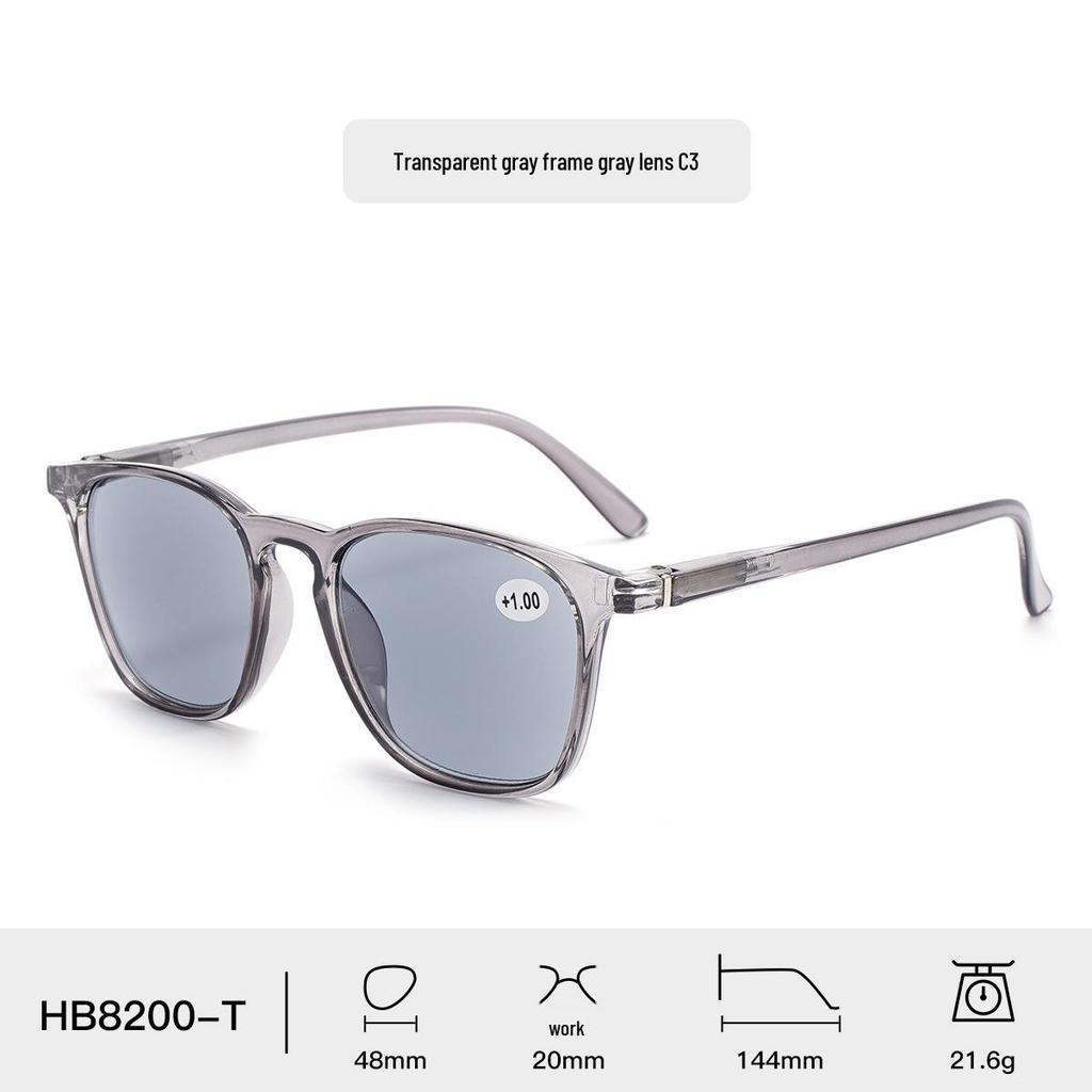 B8200-T HD Okulary do czytania z filtrem UV i zausznikami na sprężynkach - Stylowe okulary przeciwsłoneczne