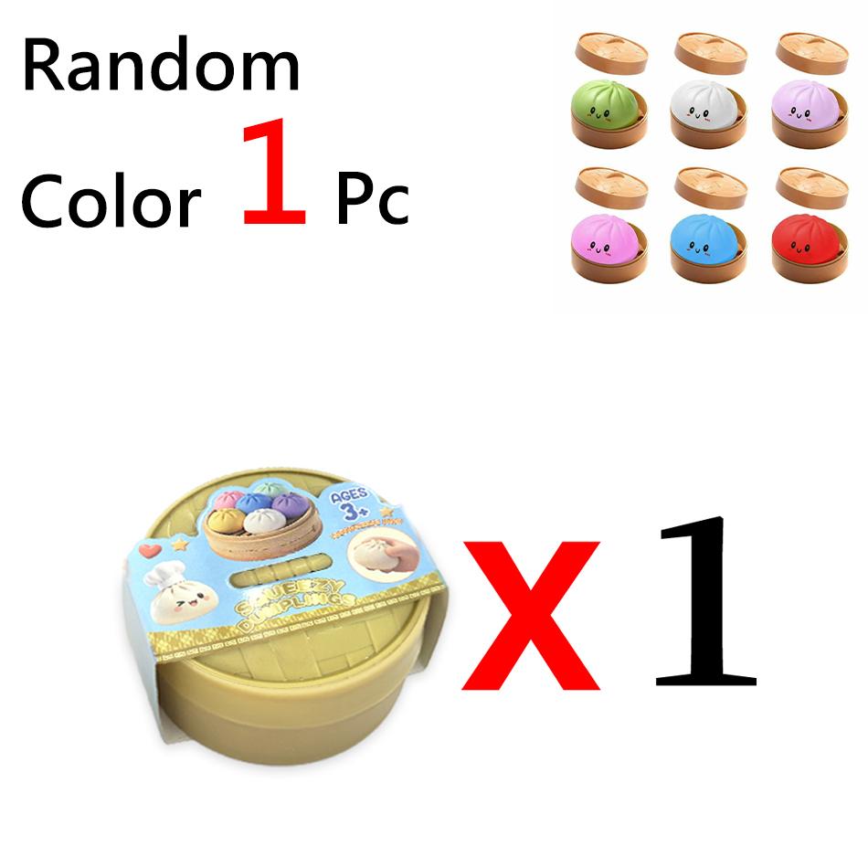 Colorful  Dumpling Squishy - Blind Box Mysecret Bun Fidget Toy Soft Tpr Material Stress Relief Unboxing Surprise Random Style