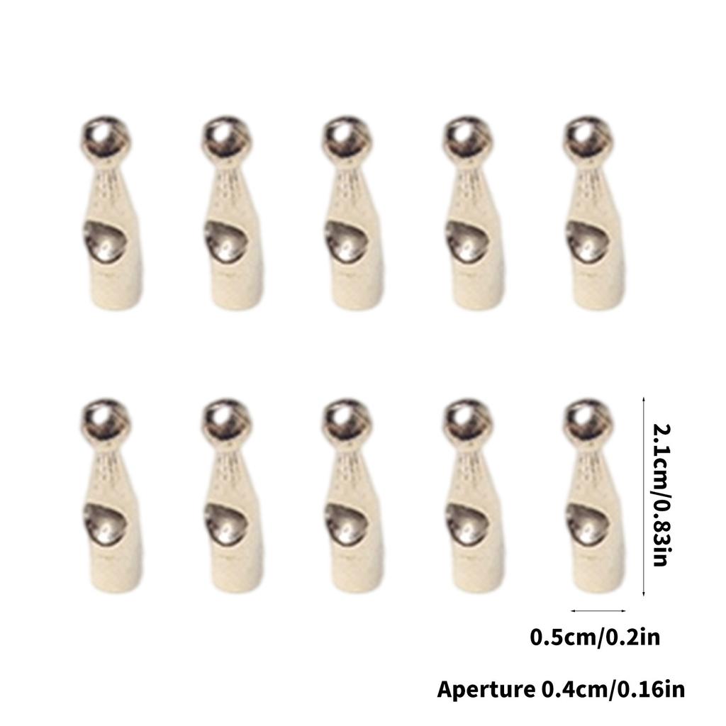 10pcs Umbrella Tail Beads Metal End Caps For 4mm Umbrella Repair And DIY Metal Tips For 4mm Diameter Bone