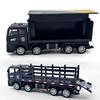 Pull Back Container Truck Toy Freight Vehicle Model Educational Game Gift for Boys Kids Children