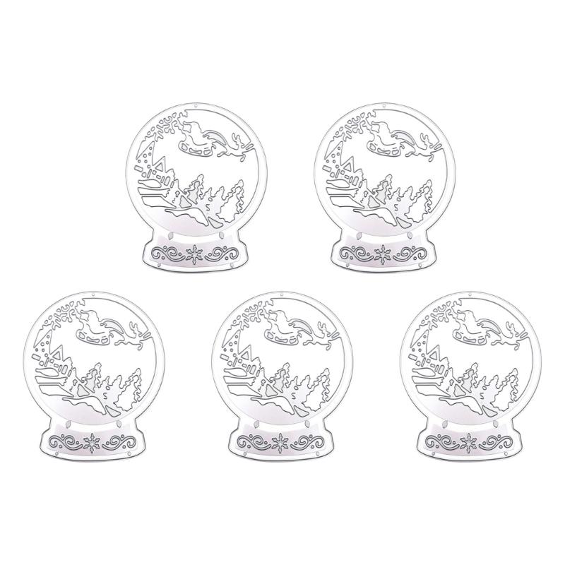 5 Pcs Christmas Tree Cutting Dies Embossings Stencils Christmas Metal Die Cuts for DIY Scrapbooking Card Decoration