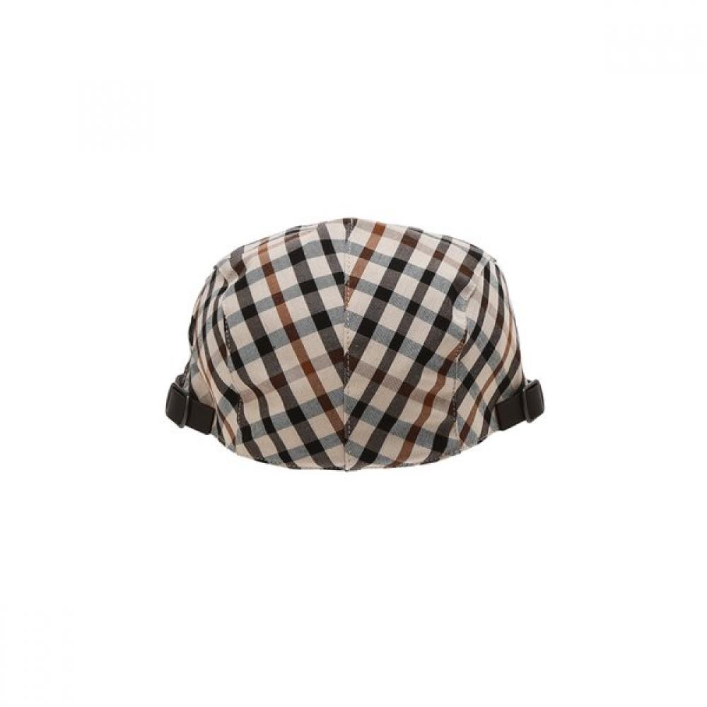 Daks Brown Check Cotton Hunting Cap Dbhe4el01w2