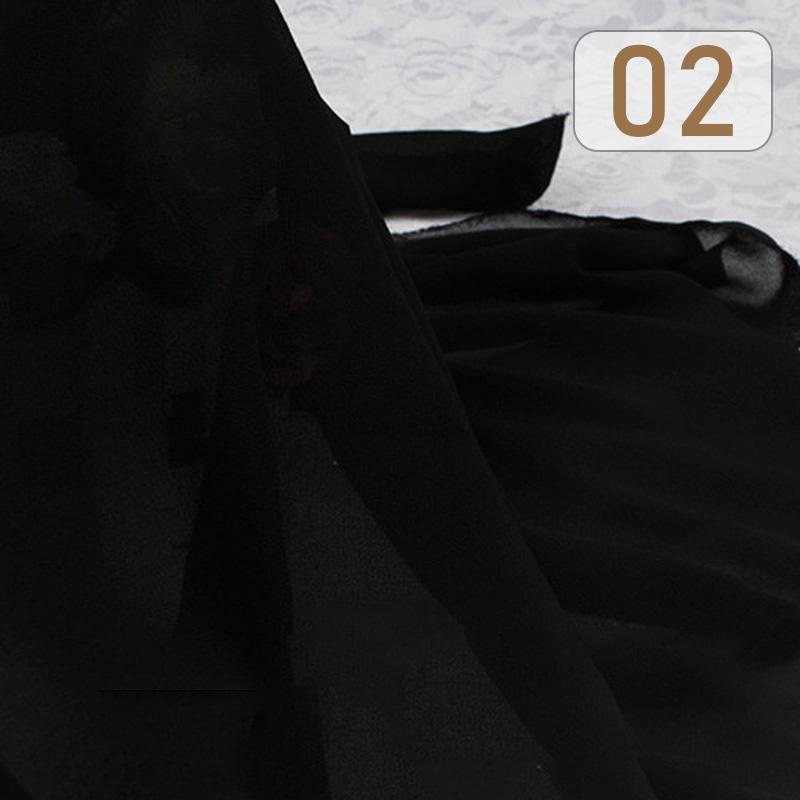1/3/5M 75D Tessuto Chiffon Perla Georgette Tulle Chiffon Tessuto Trasparente Poliestere Materiale Morbido e Drappeggiato Per Tenda Abito Fodera