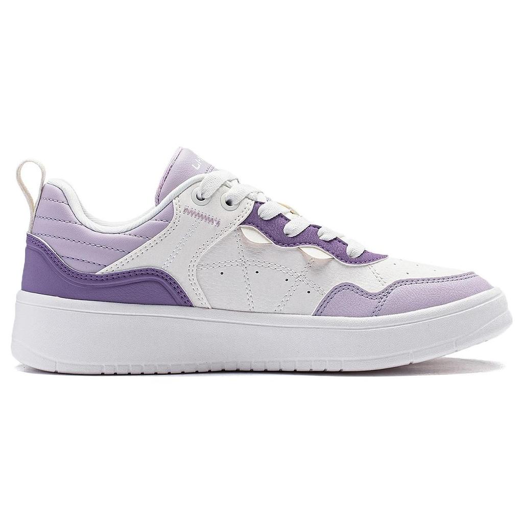 Li Ning Xingchu Abrasion Resistant Low top Skateboard Shoes Women's White Purple AGCT406-2