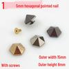 15mm Hexagonal Pointed Screw-In Feet for Bags and Cases - Decorative Nails and Hardware Accessories