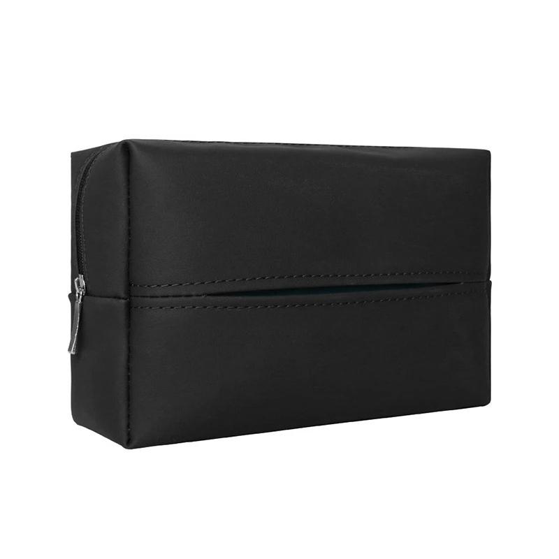 Nappa Leather Car Tissue Box Auto Sun Visor Seat Back Hanging Tissue Box Holder Car Armrest Box Paper Towel Organizer
