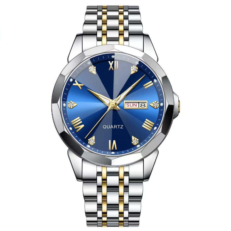 New Business Men's Watch Double Calendar High-end Quartz Men's Watch Fashion Multi-function Watch Non-mechanical Watch