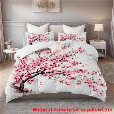 Japanese Mount Fuji Sakura Tree Flower 3D Printed Quilt Cover Sets Fashion Art Exquisite Home Textiles Duvet Cover Pillowcases